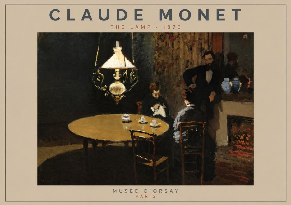 Monet The Lamp No3 - Affiche