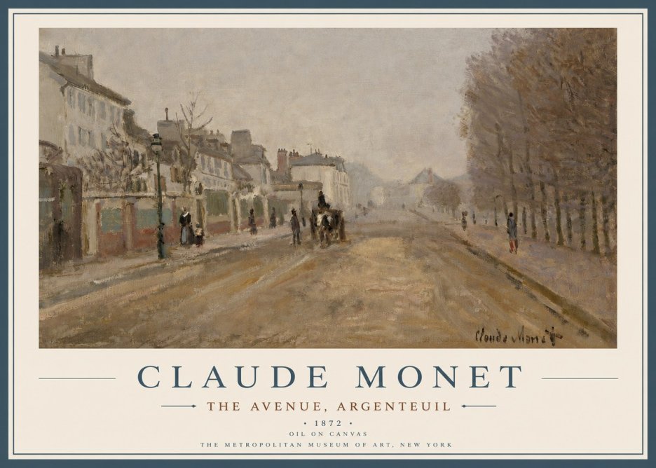 Monet The Avenue, Argenteuil No2 - Affiche
