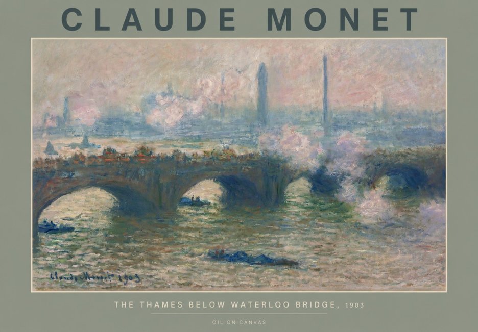 Monet The Thames Below Waterloo Bridge, 1903 No2 - Affiche