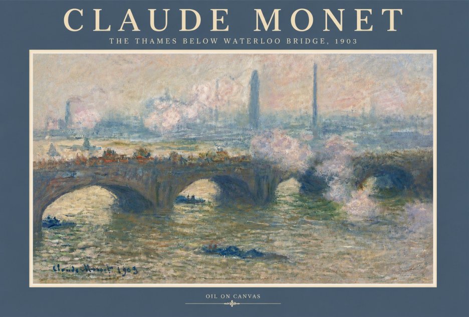 Monet The Thames Below Waterloo Bridge, 1903 No5 - Affiche