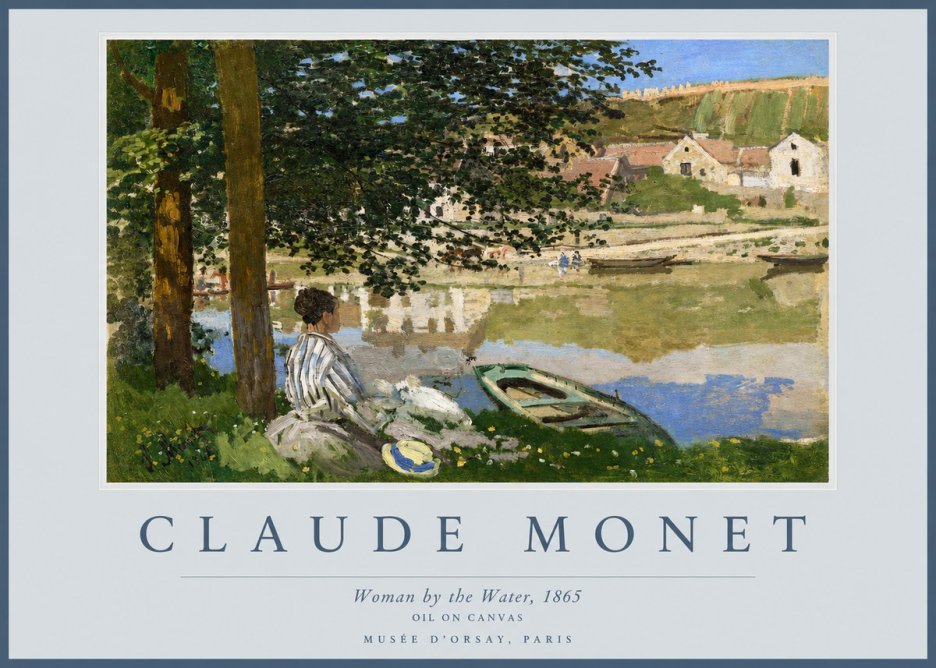 Monet Woman by the Water No2 - Affiche