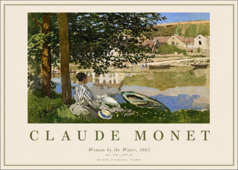 Monet Woman by the Water No3 - Affiche