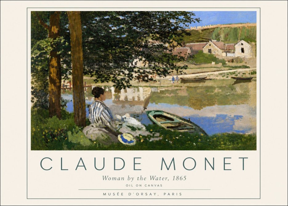 Monet Woman by the Water No4 - Affiche