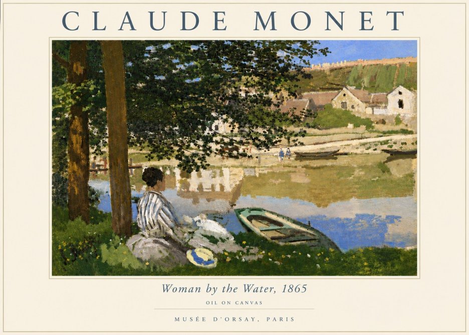 Monet Woman by the Water No6 - Affiche