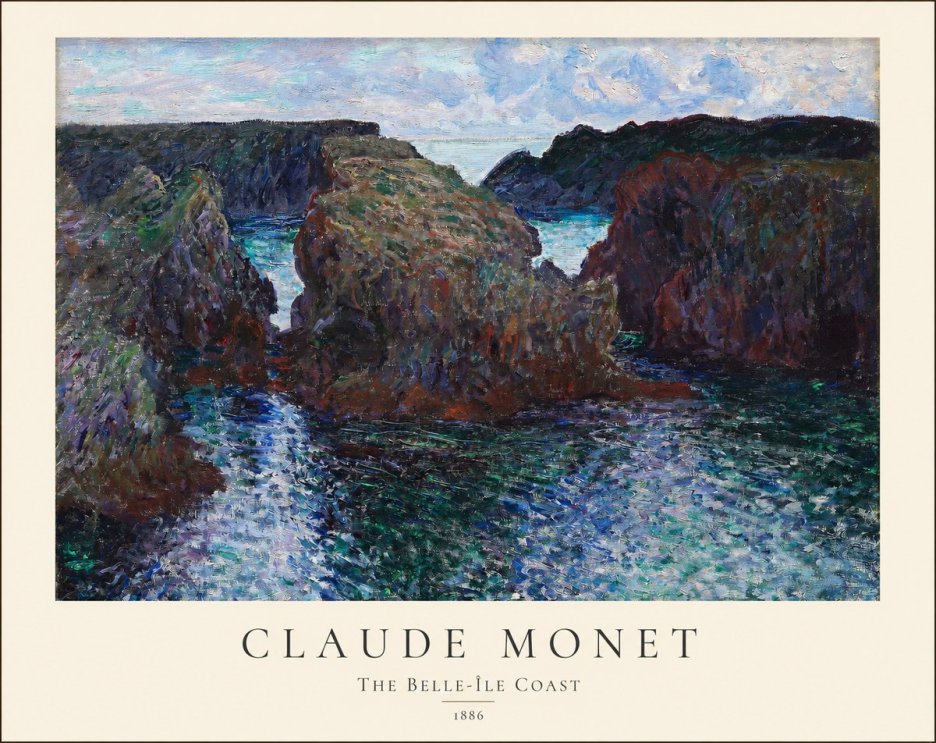 Monet The Belle-île Coast No1 - Affiche