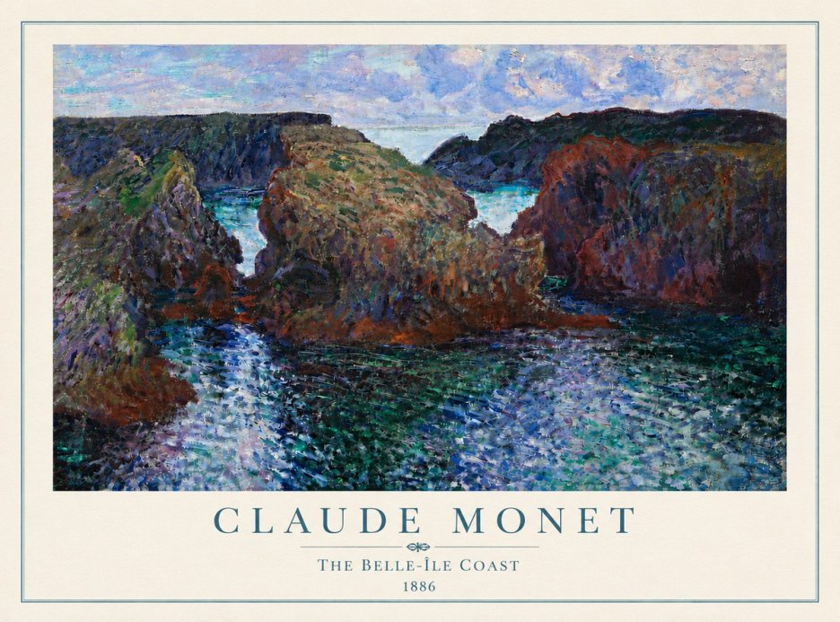Monet The Belle-île Coast No5 - Affiche