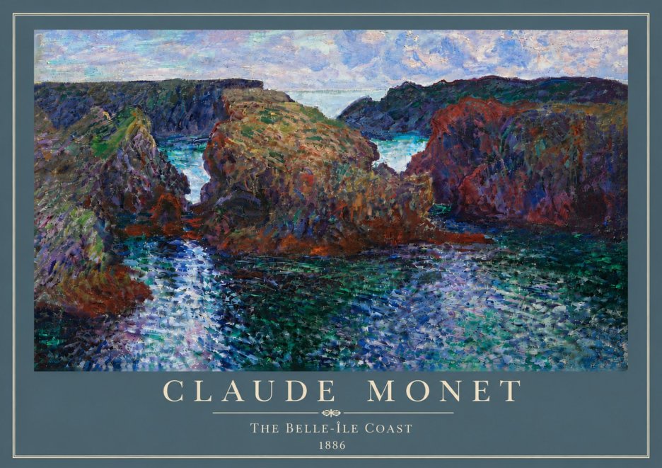 Monet The Belle-île Coast No6 - Affiche
