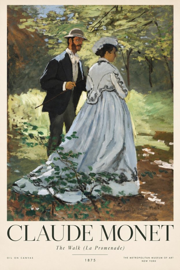 Monet The Walk (La Promenade) No4 - Affiche