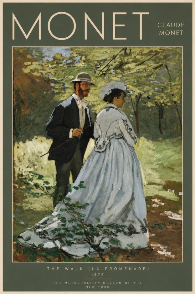 Monet The Walk (La Promenade) No5 - Affiche