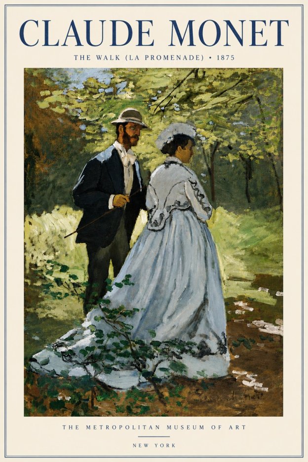 Monet The Walk (La Promenade) No6 - Affiche
