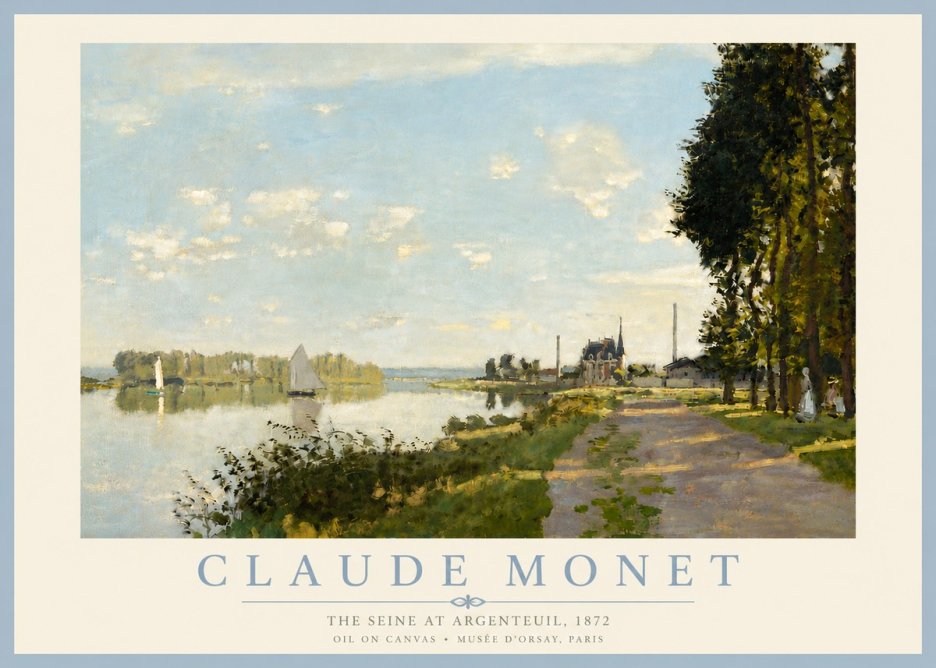 Monet The Seine at Argenteuil No4 - Affiche