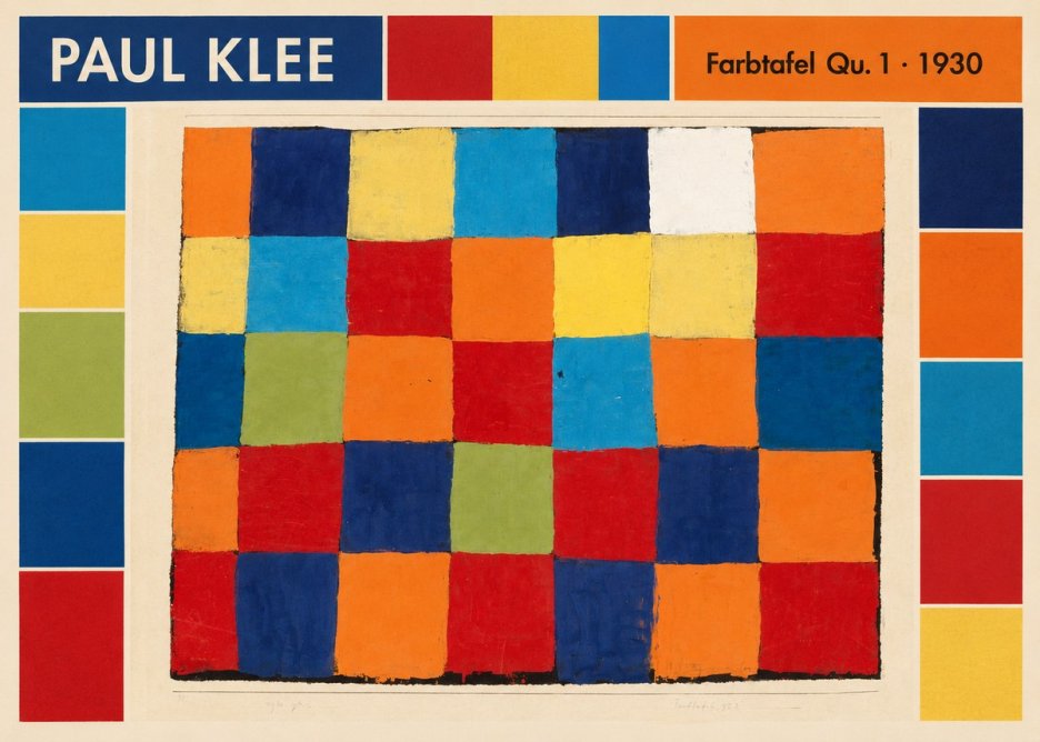 Paul Klee Farbetafel Qu 1 · 1930 No2 - Affiche