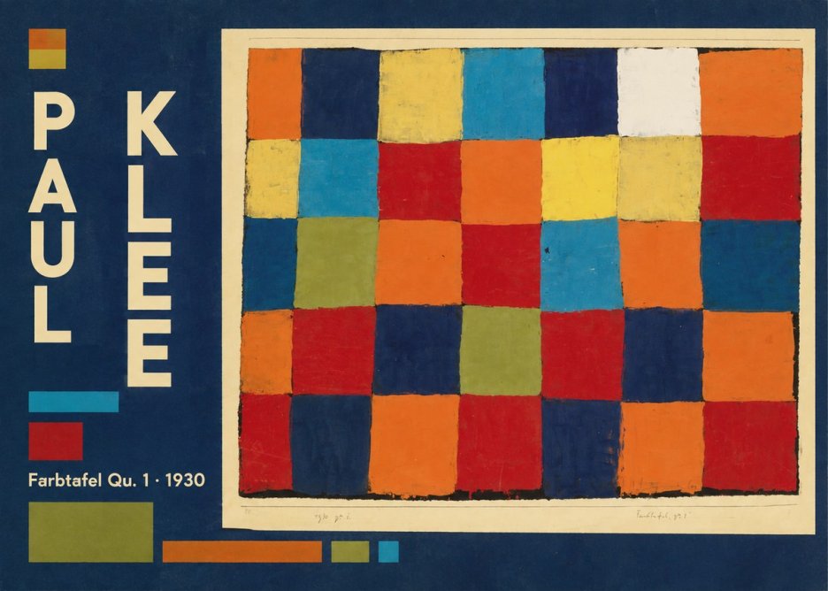 Paul Klee Farbetafel Qu 1 · 1930 No4 - Affiche