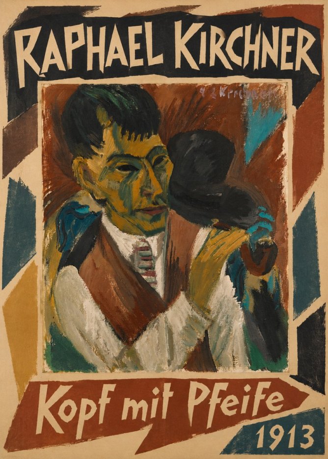 Raphael Kirchner Kopf Mit Pfeife No1 - Affiche