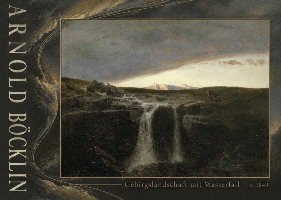Arnold Böcklin Gebirgslandschaft Mit Wasserfall No5 - Affiche