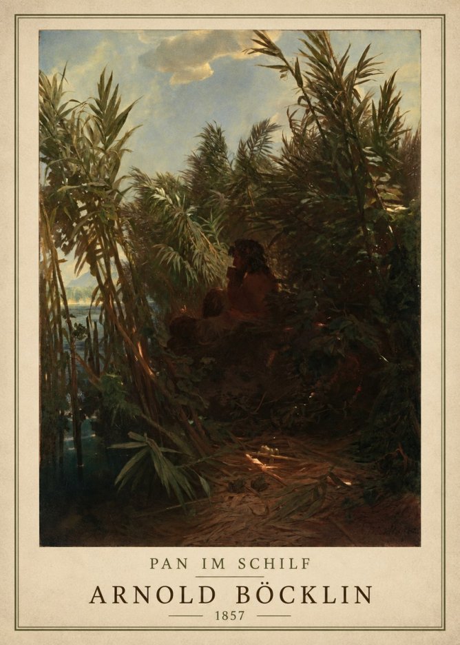 Arnold Böcklin Pan Im Schilf No1 - Affiche