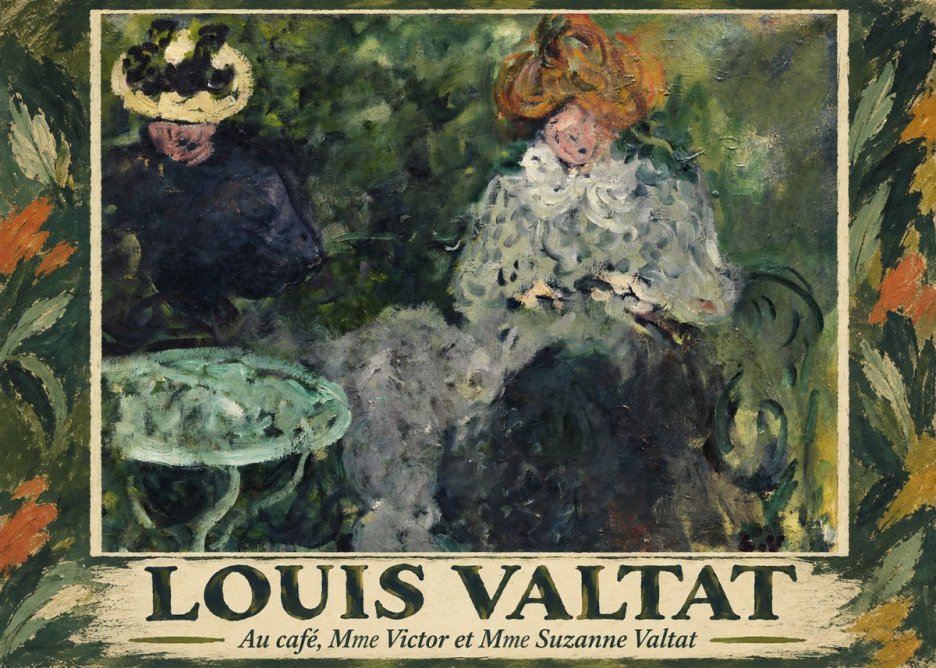 Louis Valtat Au Café, Mme Victor Et Mme Suzanne Valtat No1 - Affiche