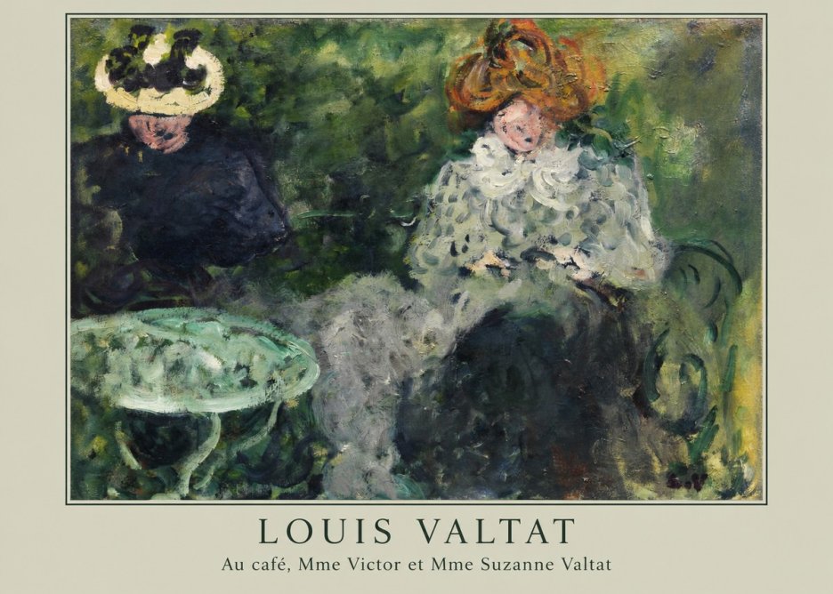 Louis Valtat Au Café, Mme Victor Et Mme Suzanne Valtat No4 - Affiche