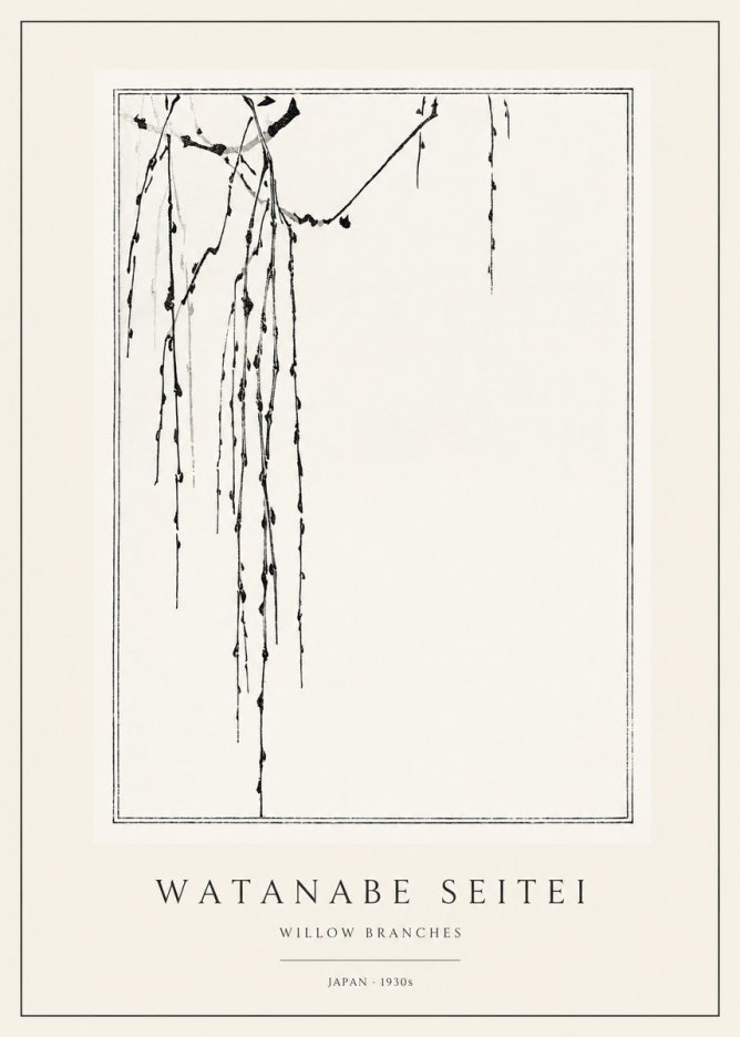 Watanabe Seitei Willow Branches I No1 - Affiche