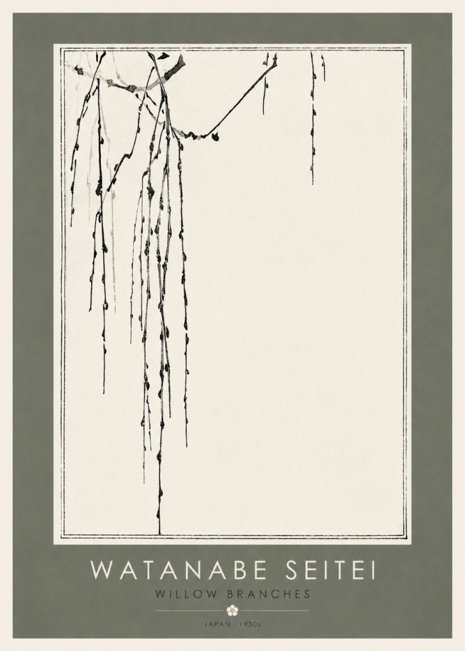 Watanabe Seitei Willow Branches I No2 - Affiche