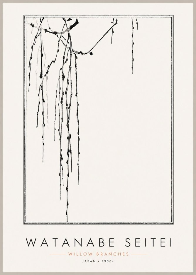 Watanabe Seitei Willow Branches I No3 - Affiche