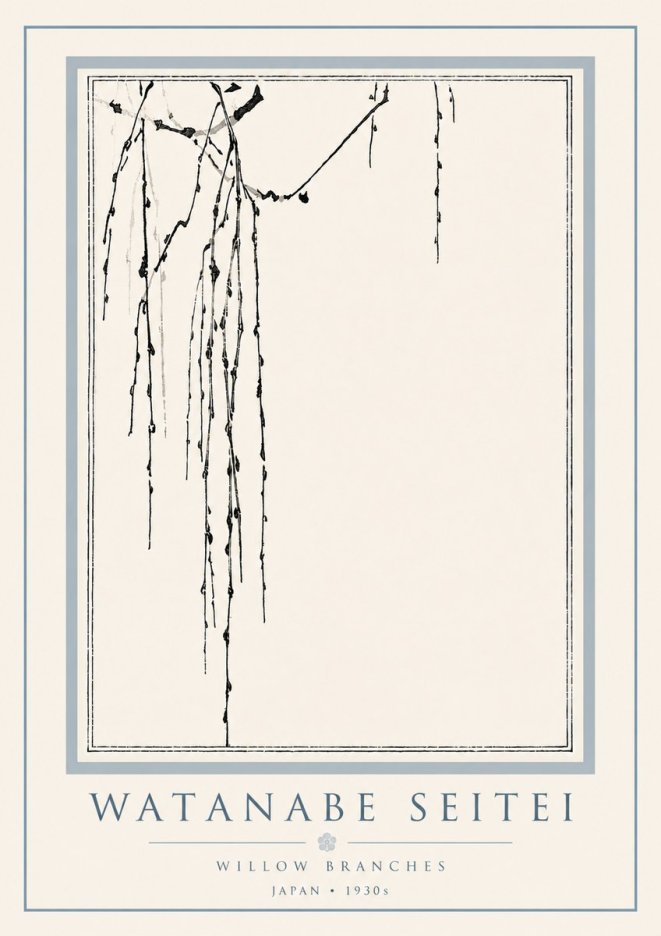 Watanabe Seitei Willow Branches I No6 - Affiche