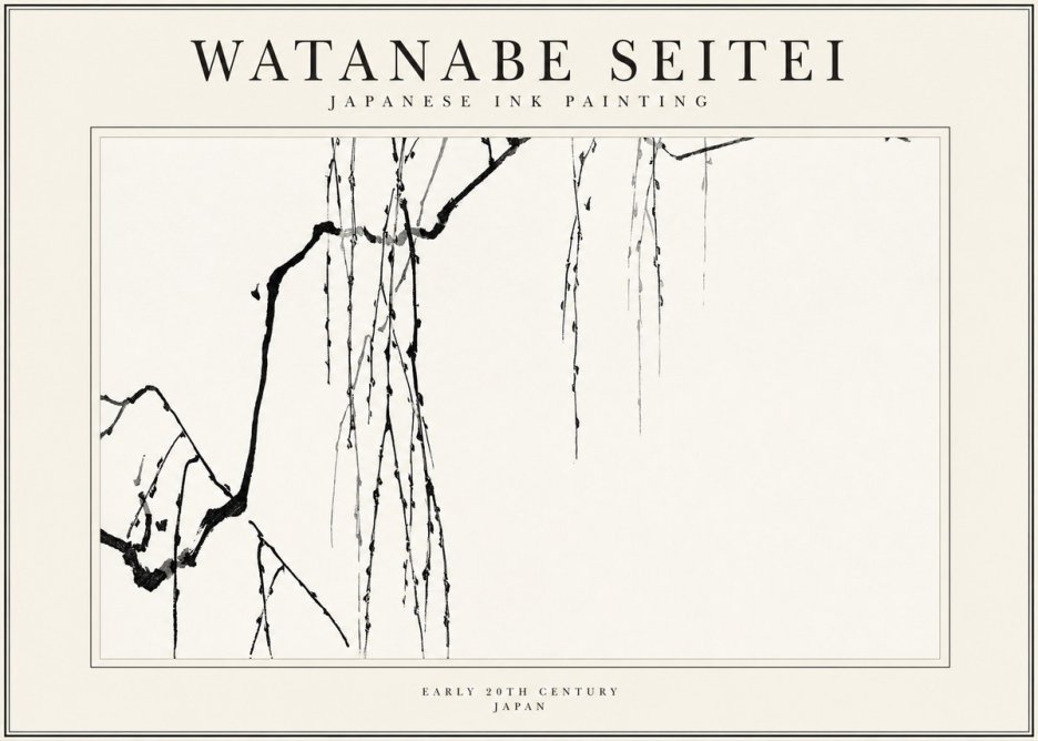 Watanabe Seitei Willow Branches II No1 - Affiche