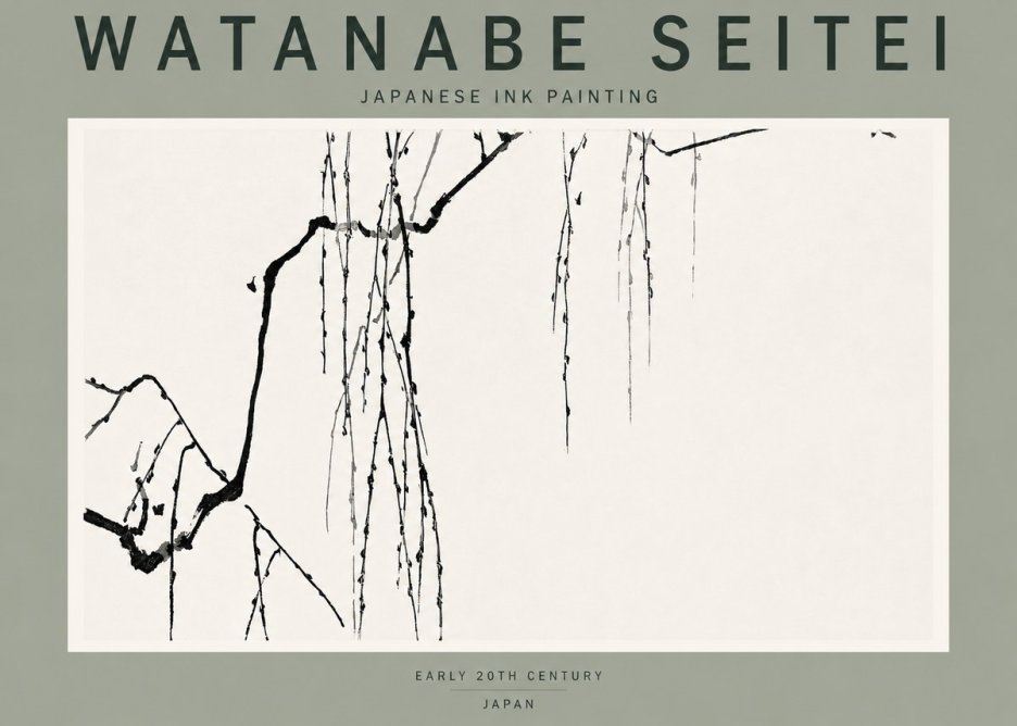 Watanabe Seitei Willow Branches II No2 - Affiche