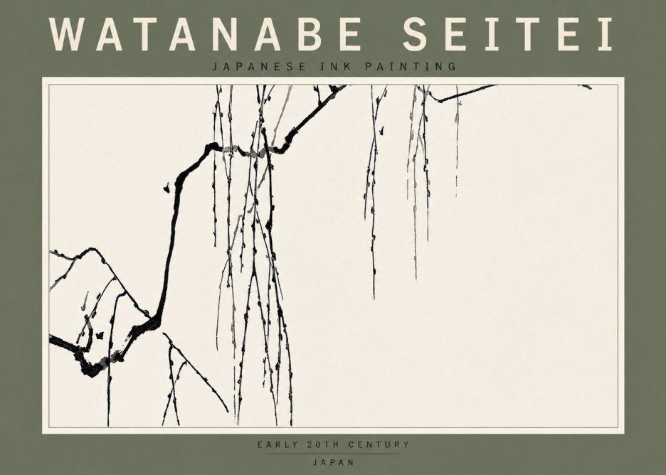 Watanabe Seitei Willow Branches II No6 - Affiche