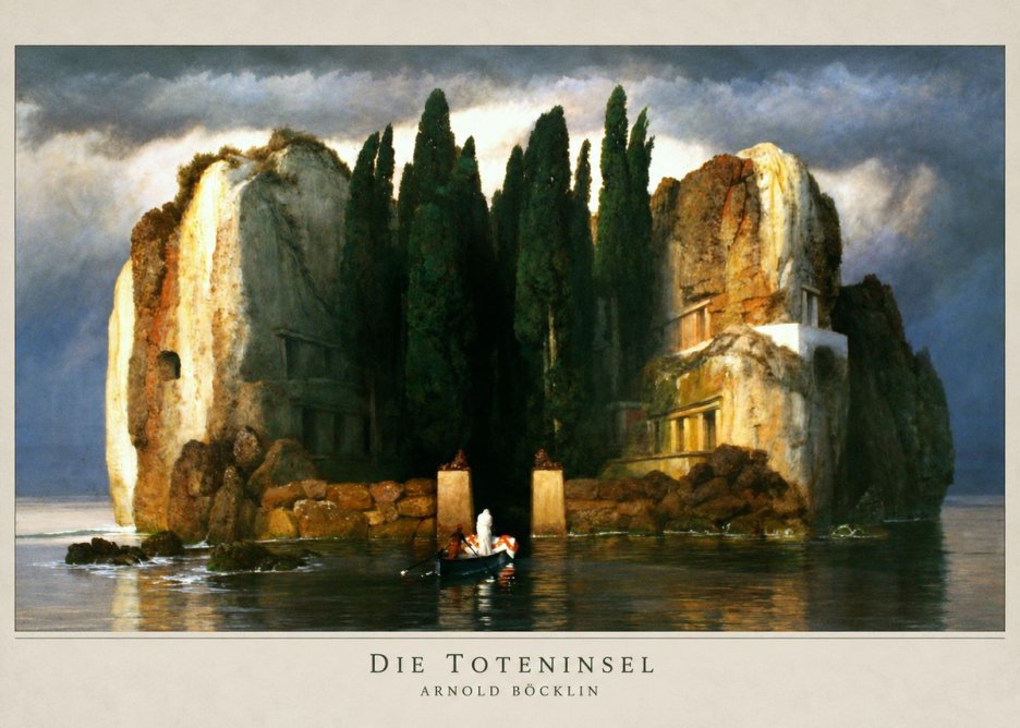 Arnold Böcklin Die Toteninsel II No2 - Affiche