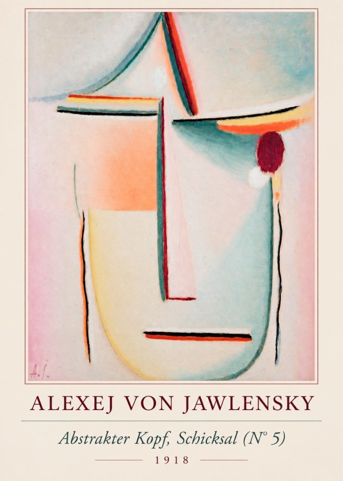 Alexej von Jawlensky Abstrakter Kopf, Schicksal (N°5) No2 - Affiche