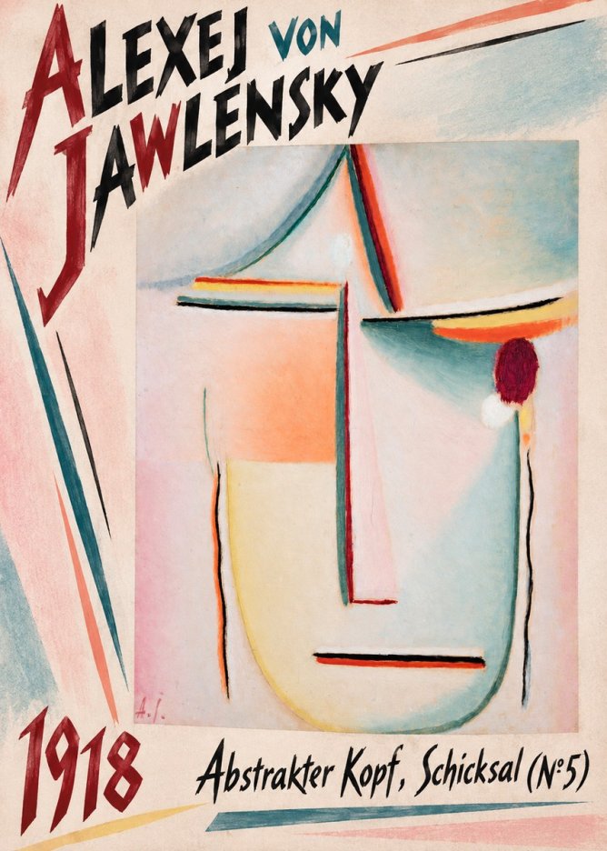 Alexej von Jawlensky Abstrakter Kopf, Schicksal (N°5) No3 - Affiche