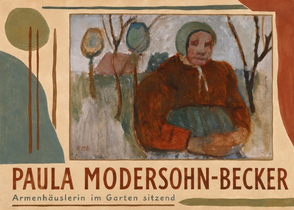 Paula Modersohn-Becker Armenhäuslerin Im Garten Sitzend No4 - Affiche
