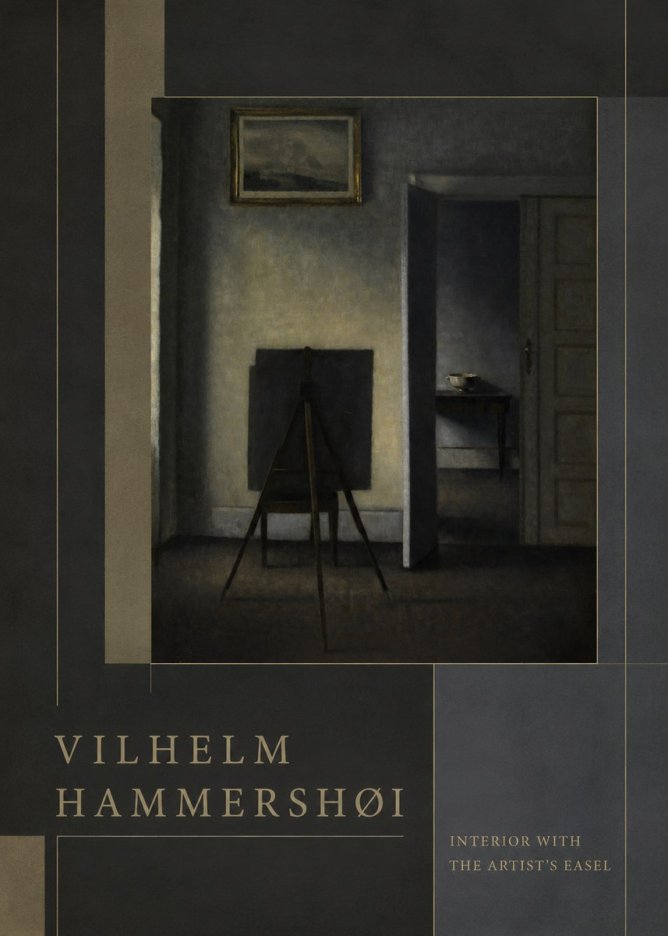 Vilhelm Hammershøi Interior with the Artist's Easel I No2 - Affiche