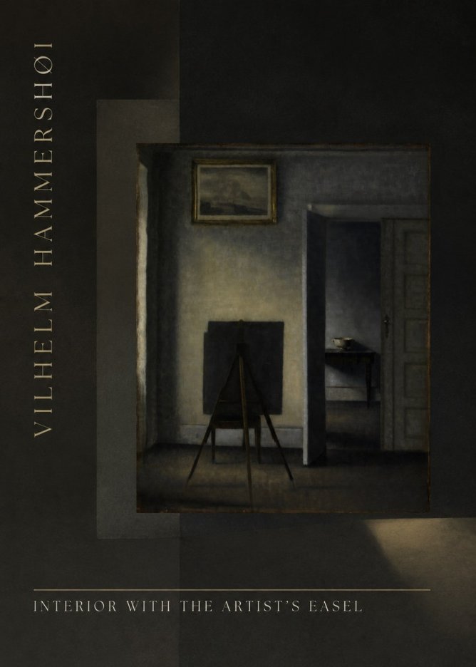Vilhelm Hammershøi Interior with the Artist's Easel I No5 - Affiche