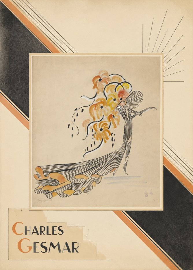 Charles Gesmar Lady with Floral Headdress No6 - Affiche