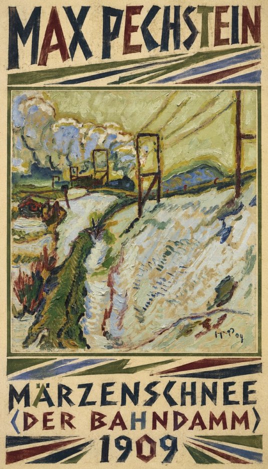 Max Pechstein Märzenschnee (Der Bahndamm) 1909 No1 - Affiche