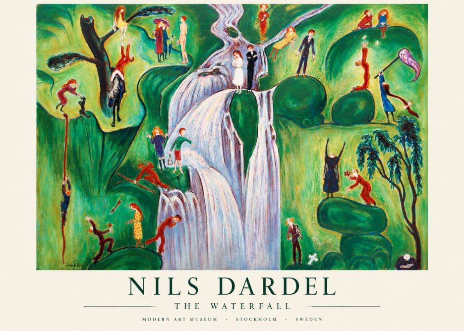 Nils Dardel The Waterfall No1 - Affiche
