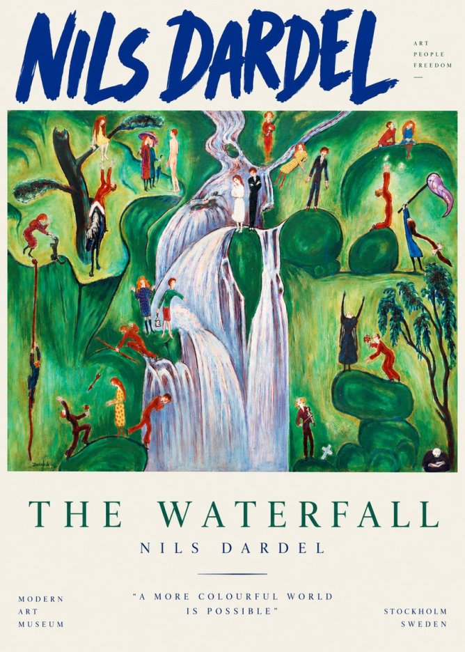 Nils Dardel The Waterfall No3 - Affiche