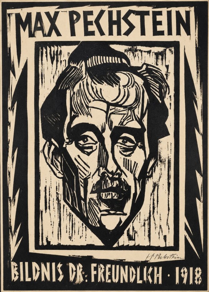Max Pechstein Bildnis Dr. Freundlich • 1918 No1 - Affiche
