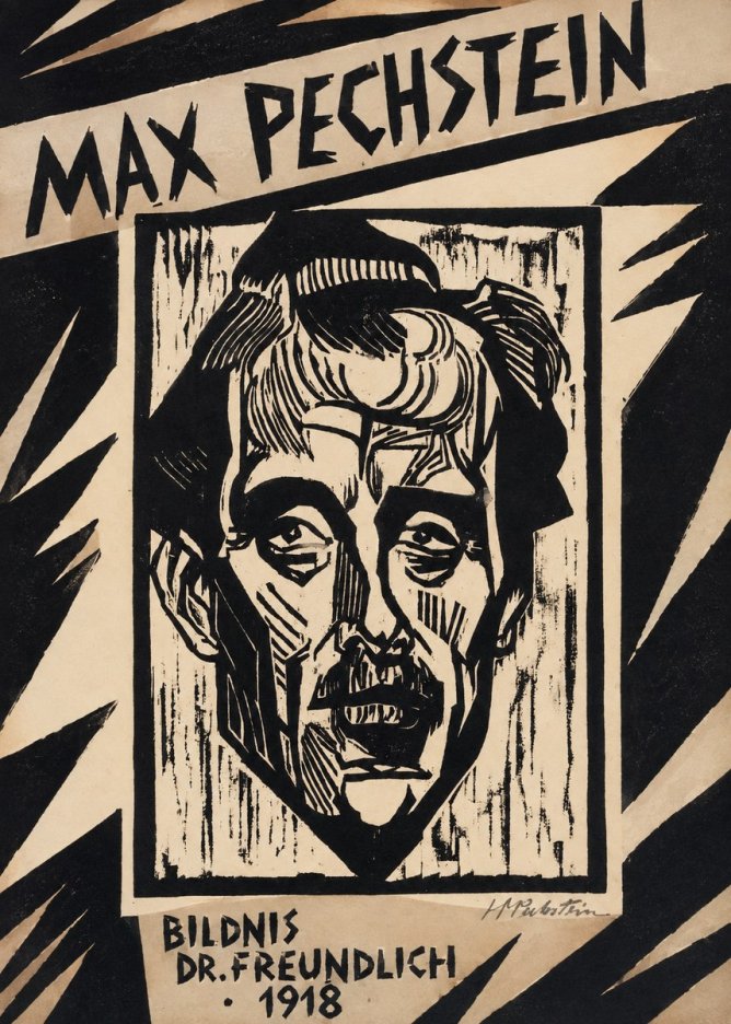 Max Pechstein Bildnis Dr. Freundlich • 1918 No4 - Affiche