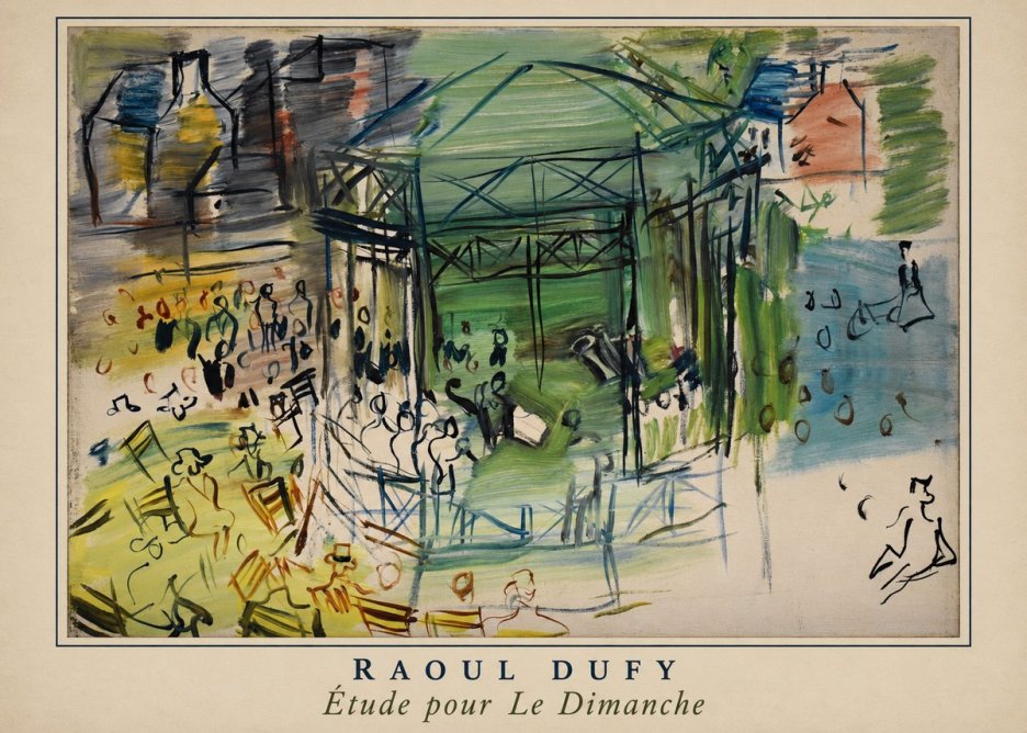 Raoul Dufy Étude Pour Le Dimanche No4 - Affiche