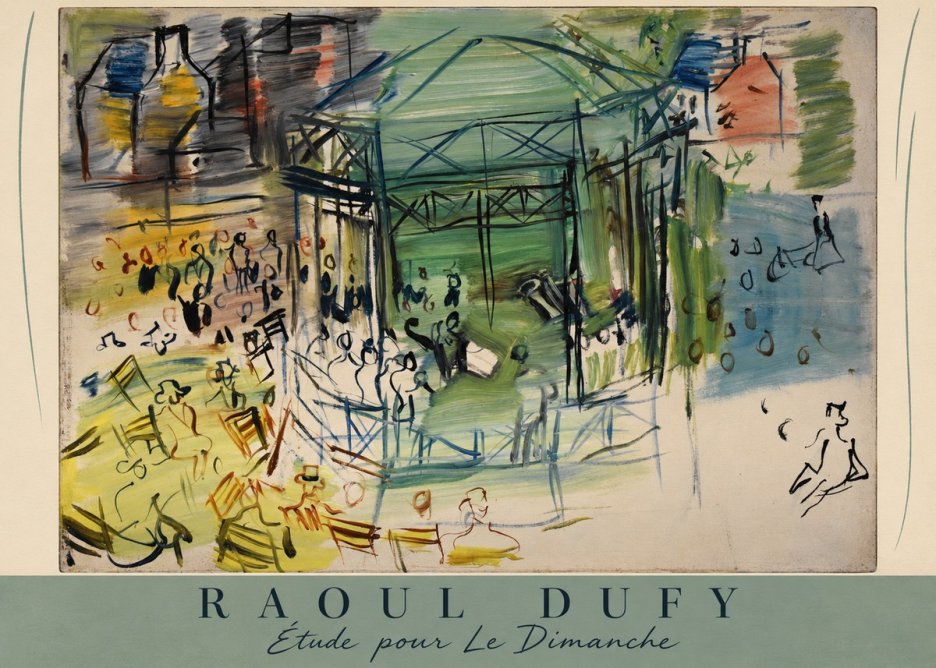 Raoul Dufy Étude Pour Le Dimanche No6 - Affiche