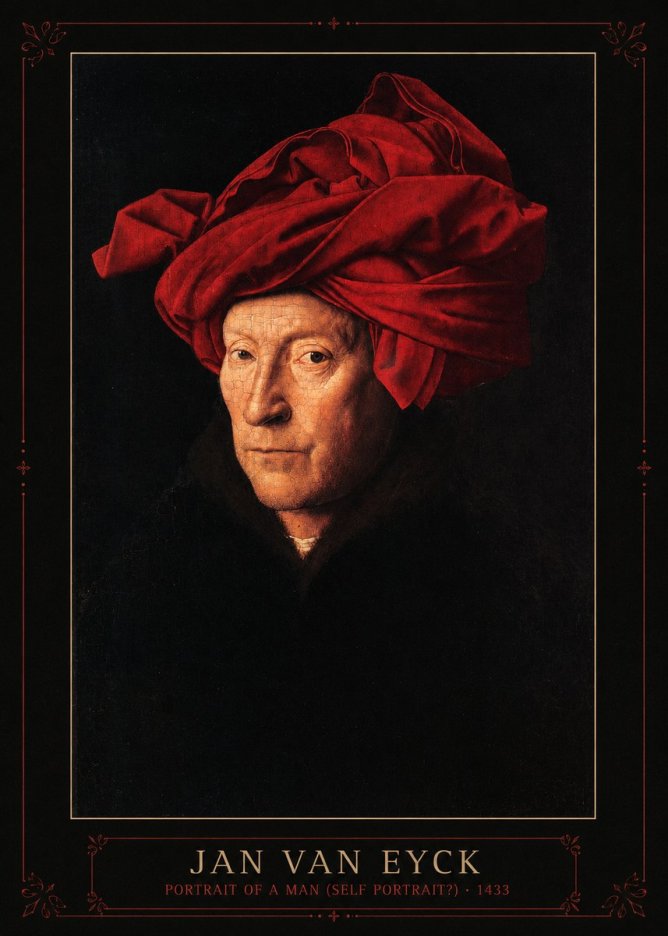 Jan van Eyck Portrait of a Man (Self Portrait?) No3 - Affiche