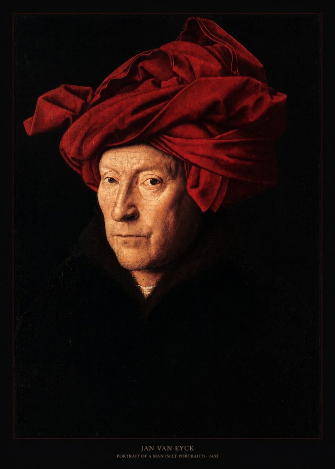 Jan van Eyck Portrait of a Man (Self Portrait?) No5 - Affiche