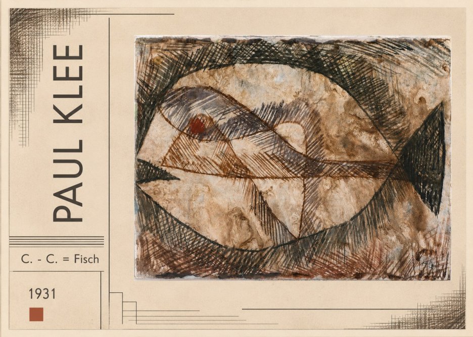 Paul Klee C. - C. = Fisch No2 - Affiche