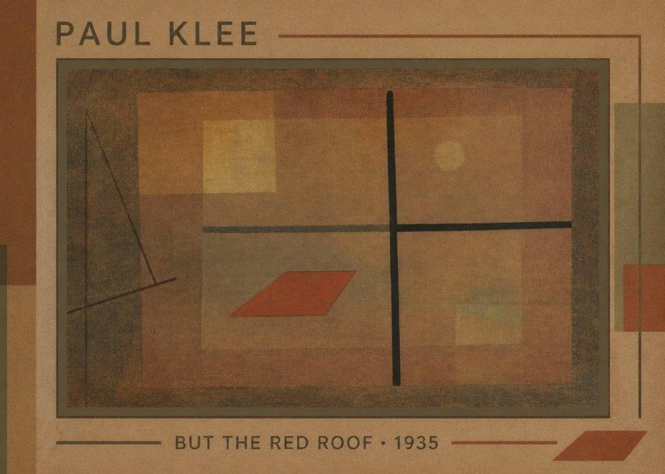 Paul Klee But the Red Roof No1 - Affiche
