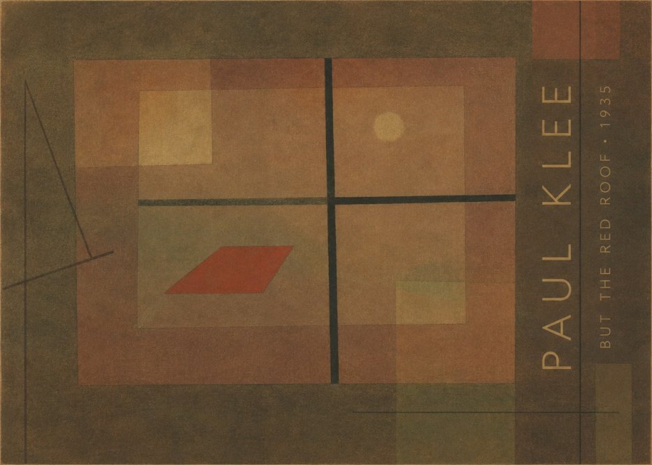 Paul Klee But the Red Roof No4 - Affiche