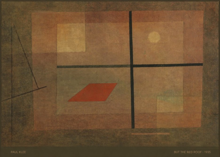 Paul Klee But the Red Roof No5 - Affiche