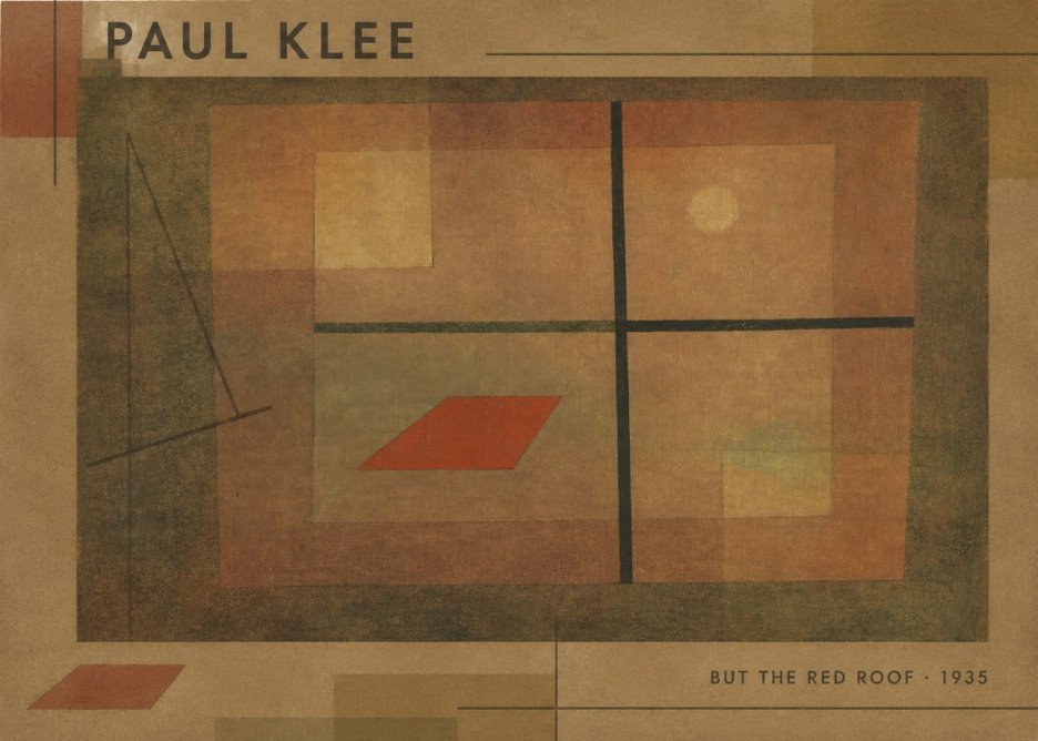 Paul Klee But the Red Roof No6 - Affiche